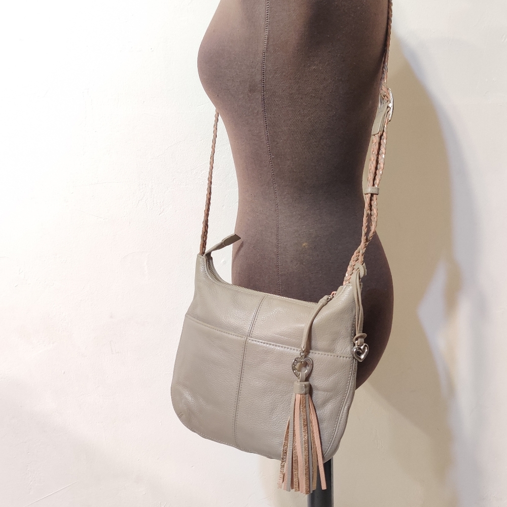 Brighton Barbados Hobo Grey Crossbody bag